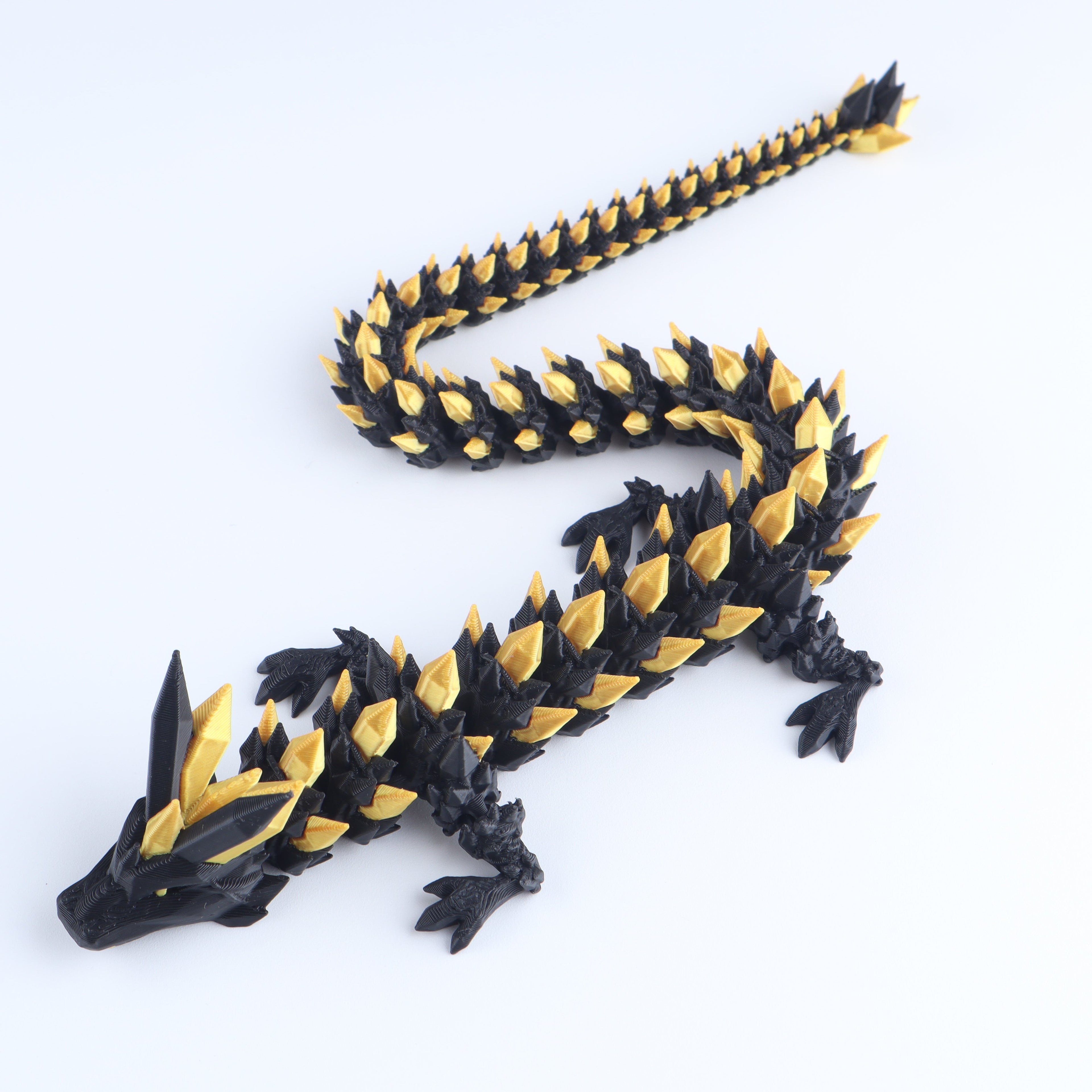 3D Crystal Dragon Articulated Fidget Toy — Flexible Joints, Satisfying Sensory Desk Toy for Kids & Adults, Unique Gift Idea