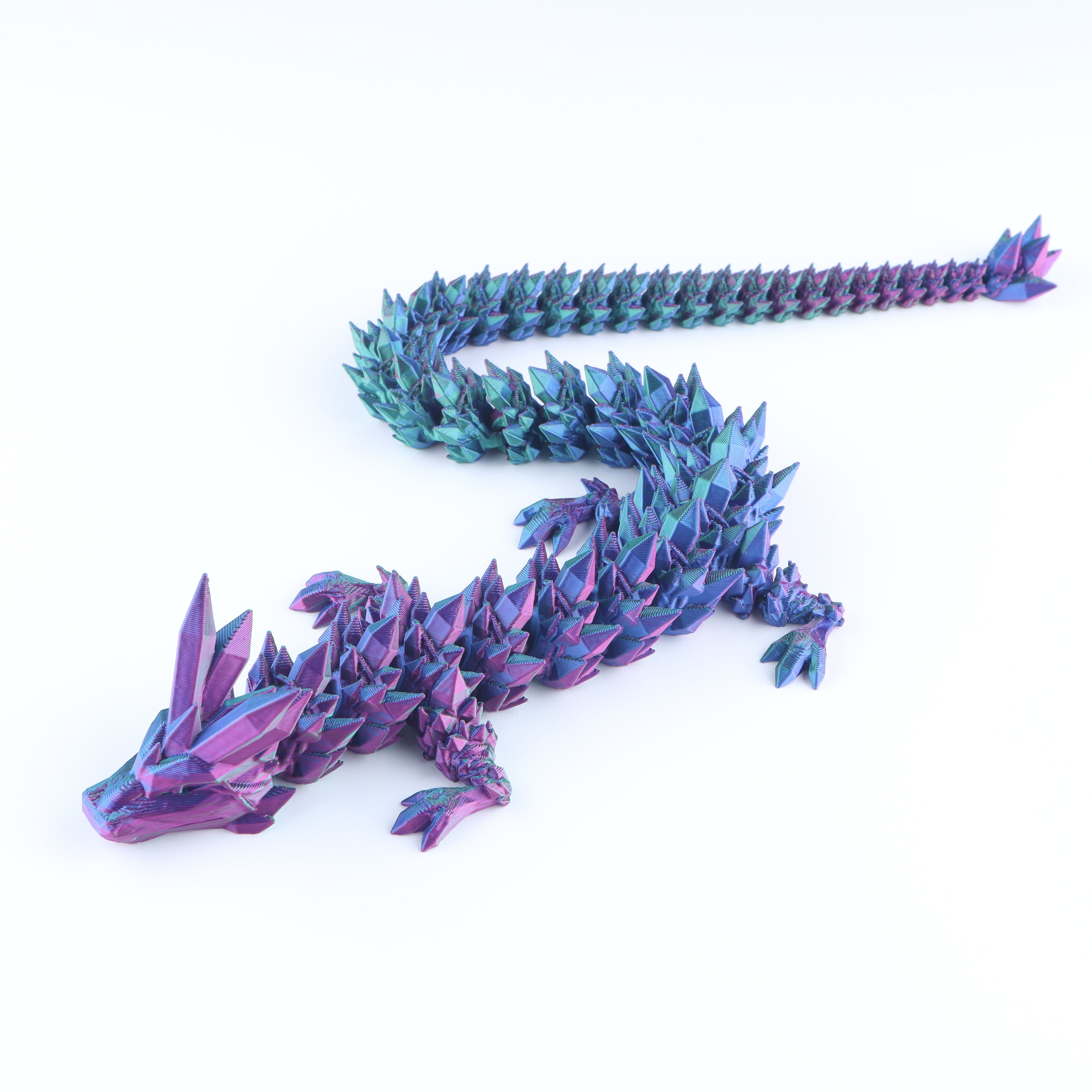 3D Crystal Dragon Articulated Fidget Toy — Flexible Joints, Satisfying Sensory Desk Toy for Kids & Adults, Unique Gift Idea