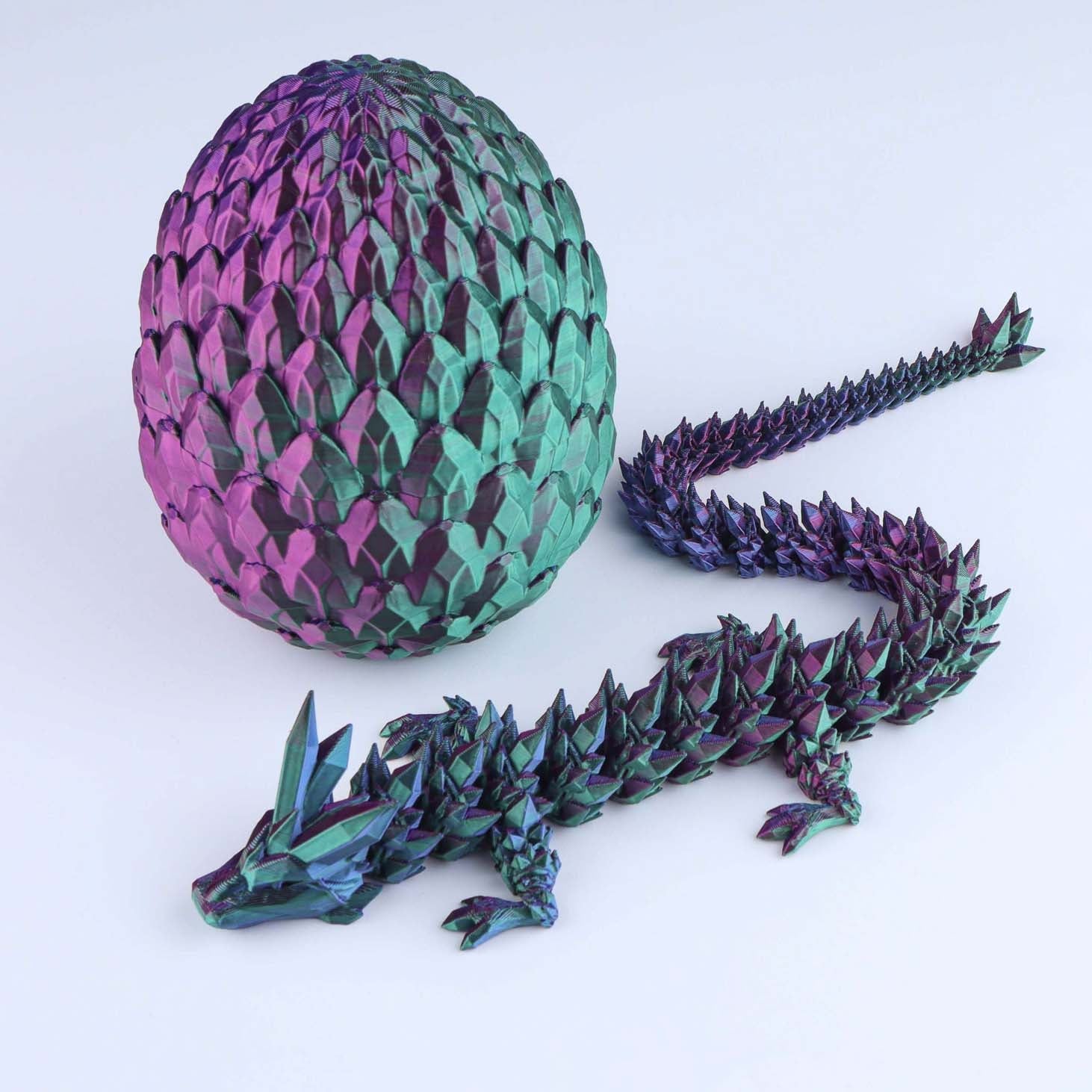 3D Crystal Dragon Articulated Fidget Toy — Flexible Joints, Satisfying Sensory Desk Toy for Kids & Adults, Unique Gift Idea