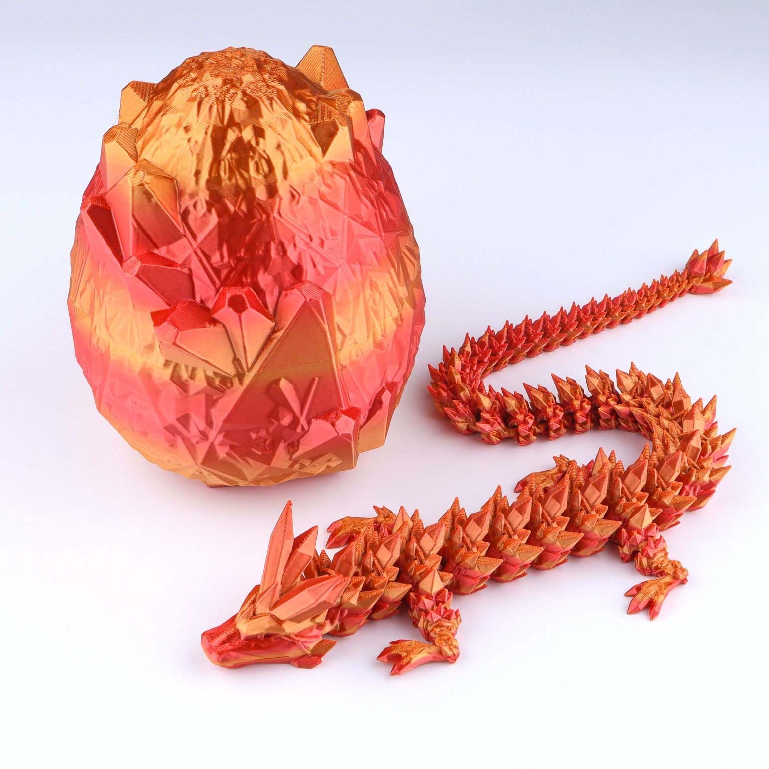 3D Crystal Dragon Articulated Fidget Toy — Flexible Joints, Satisfying Sensory Desk Toy for Kids & Adults, Unique Gift Idea