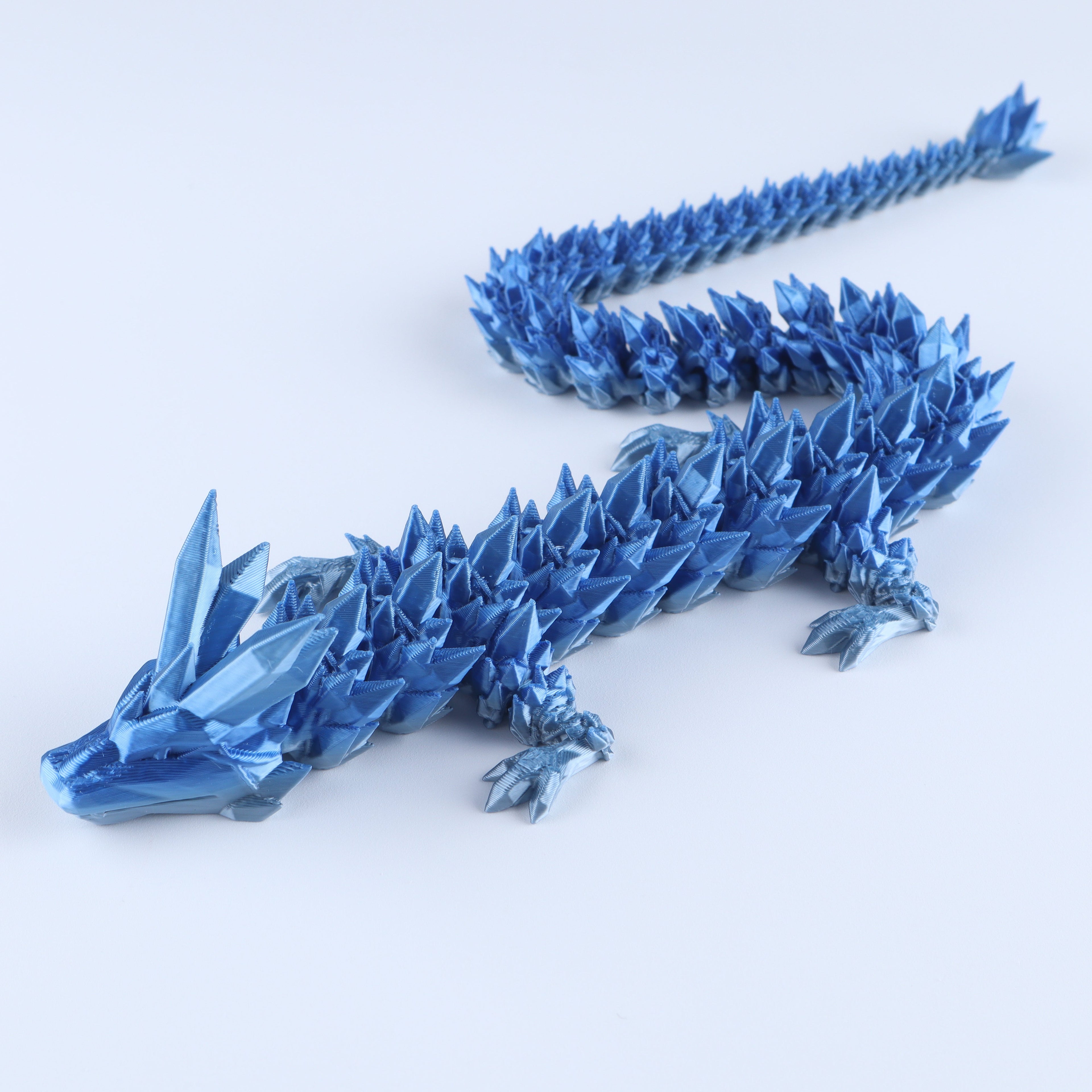 3D Crystal Dragon Articulated Fidget Toy — Flexible Joints, Satisfying Sensory Desk Toy for Kids & Adults, Unique Gift Idea