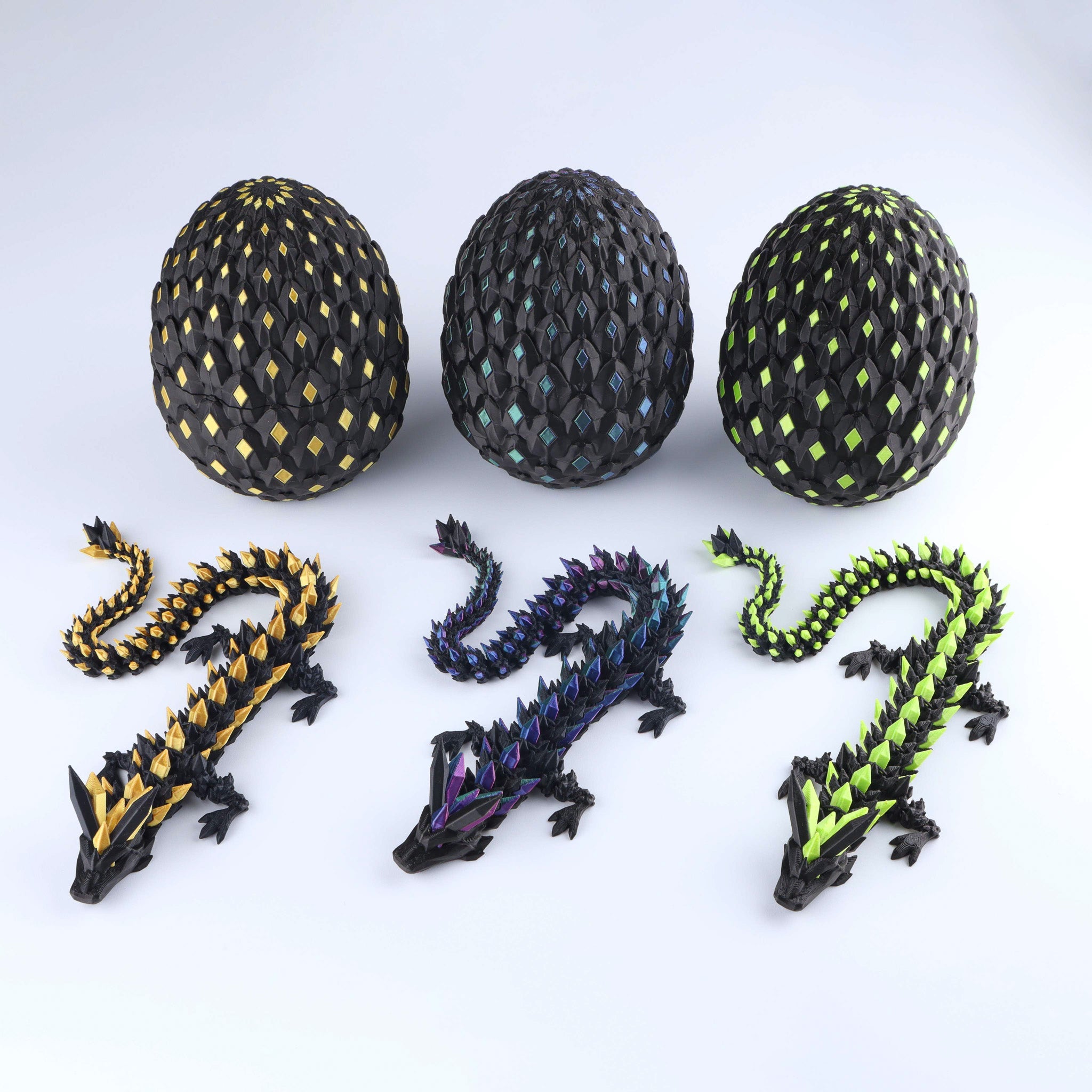 3D Crystal Dragon Articulated Fidget Toy — Flexible Joints, Satisfying Sensory Desk Toy for Kids & Adults, Unique Gift Idea