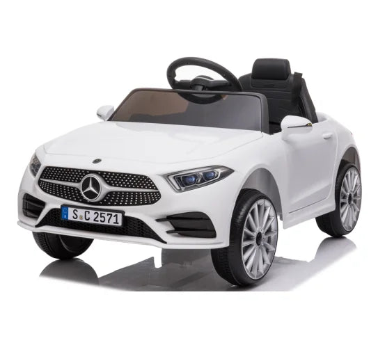 Mercedes-Benz Kids 12V Electric Ride-On Car with Parent Remote — Licensed Electric Vehicle, Dual Motors, Working Headlights | White | Ages 1–5