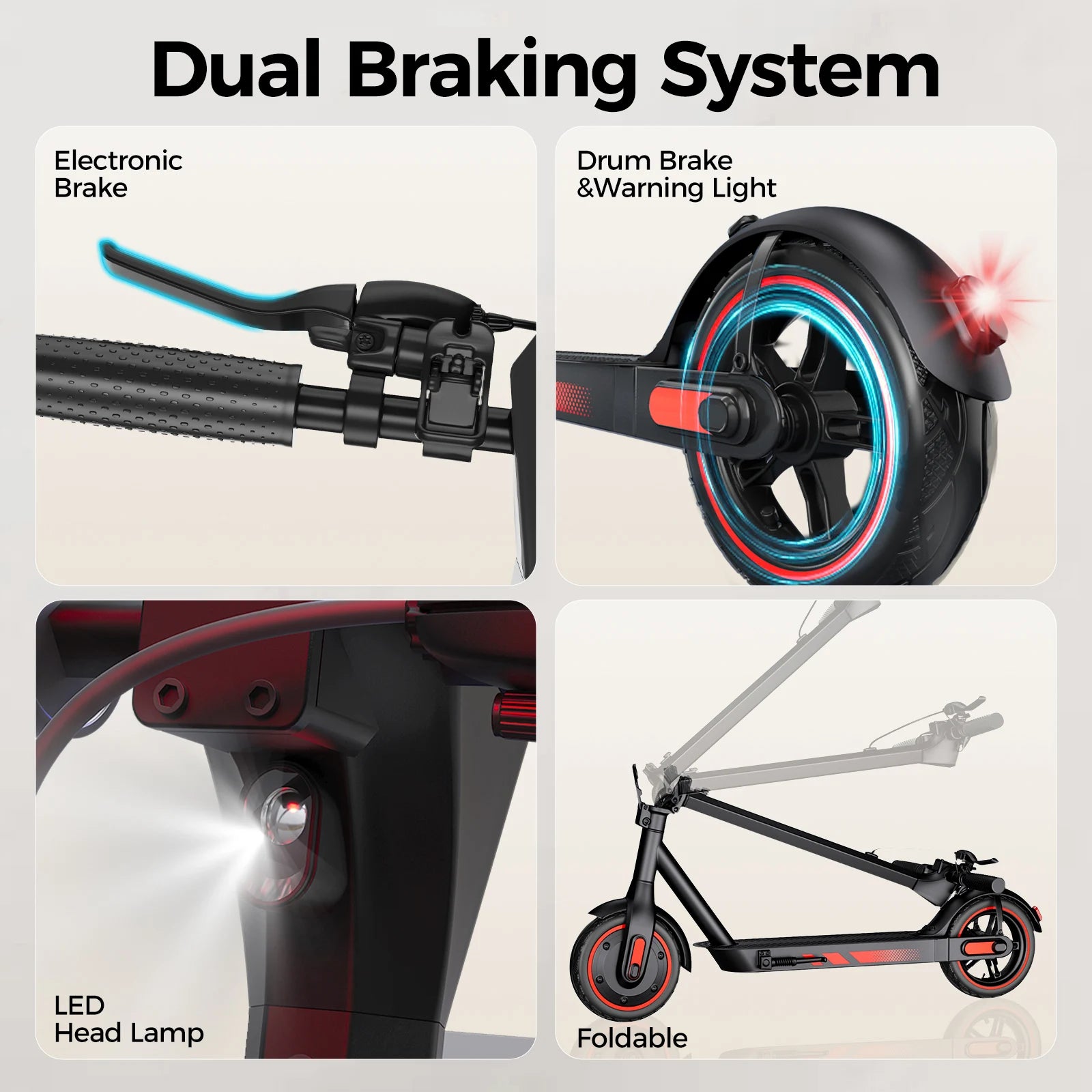 V10 Foldable Electric Scooter — 500W Motor, 25-Mile Range, 25MPH Top Speed, Dual Brakes | Adult Commuter E-Scooter